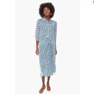 Ro's Garden Brooklyn Cornflower Mix Floral Long Dress Size Medium